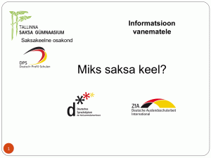 Miks saksa keel?