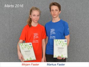 TSG kuu parim sporlane - märts 2016