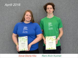 Kuu parim sportlane - aprill 2016