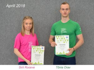 kuu parim sportlane - aprill 2018