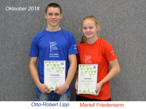 kuu parim sportlane - oktoober 2018