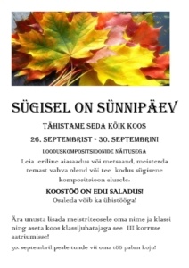 Tere, sügis!